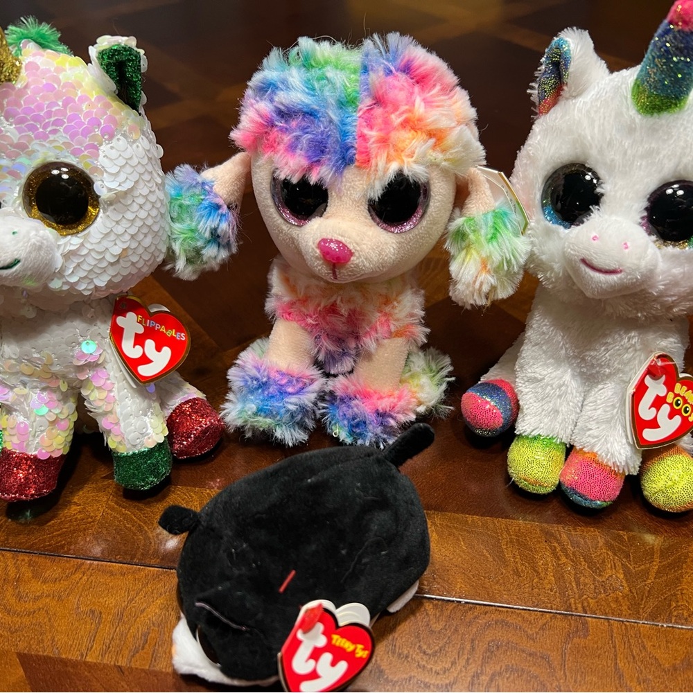 Ty Beanie Boos Colorful Plush Set